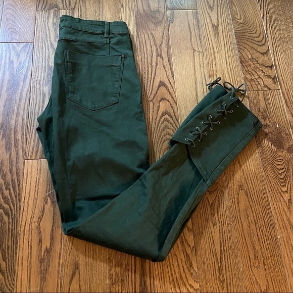 Zara  green skinny jeans in size 4 - Picture 1 of 13